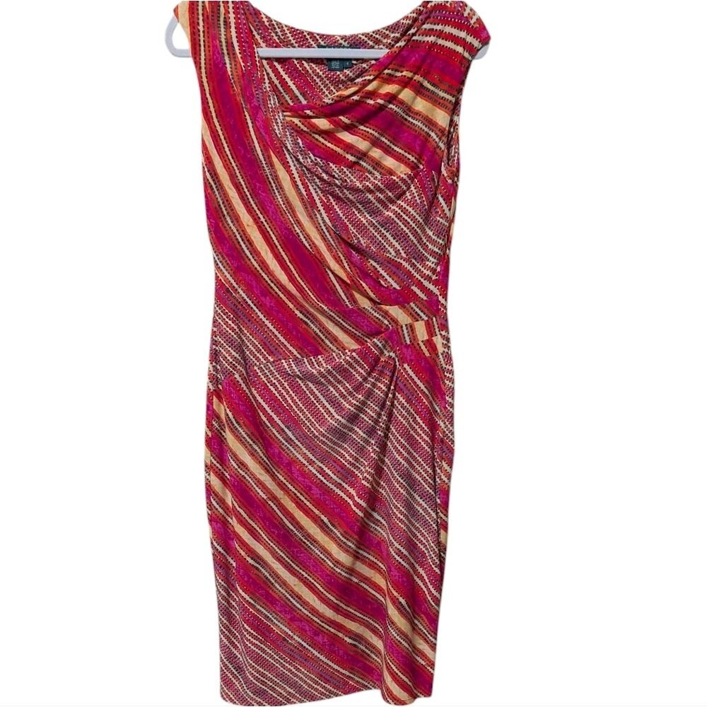 Lauren Ralph Lauren geometric novelty print dress size 6 signature classic event